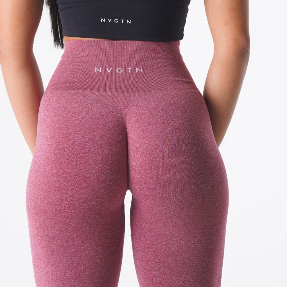 NVGTN Maroon Seamless Leggings Workout NEW